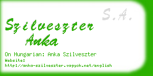 szilveszter anka business card